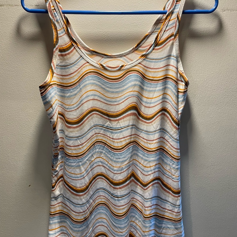 No Boundaries Cream and Brown Fitted Sleeveless Tank Top